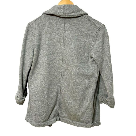 Theory Ashbey Growing Open Front Cardigan Sweater Light Gray - Picture 4 of 8